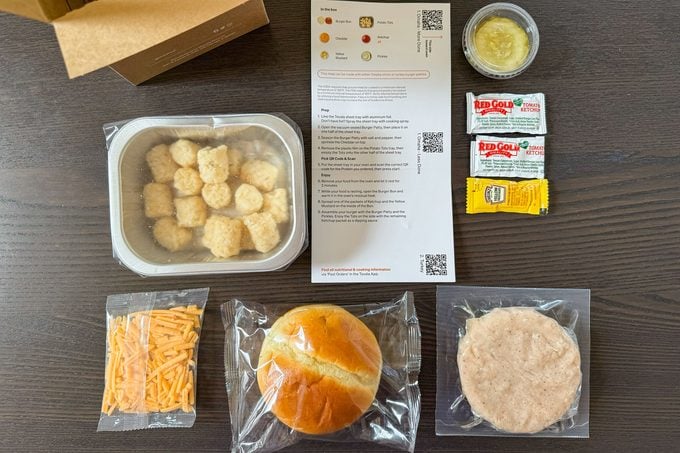 Tovola turkey burger meal ingredients